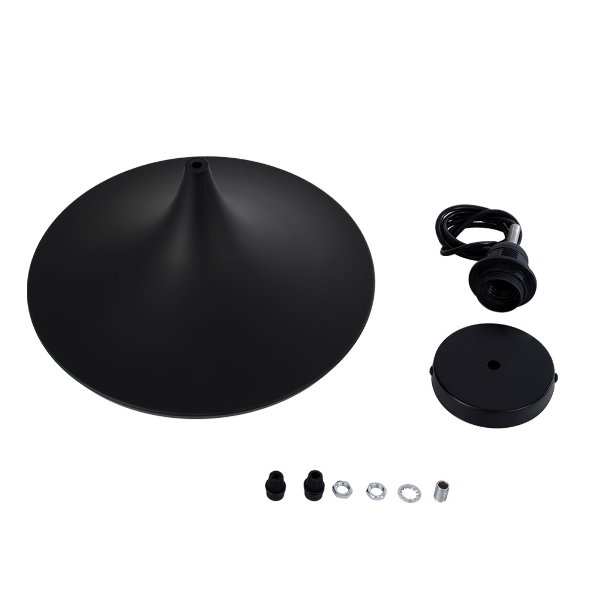 GloboStar® SHANGHAI 01025-B Μοντέρνο Κρεμαστό Φωτιστικό Καμπάνα Μονόφωτο 1 x E27 IP20 Μαύρο & Χρυσό Μέταλλο - Μ37 x Π37 x Υ20cm - ledmania.gr