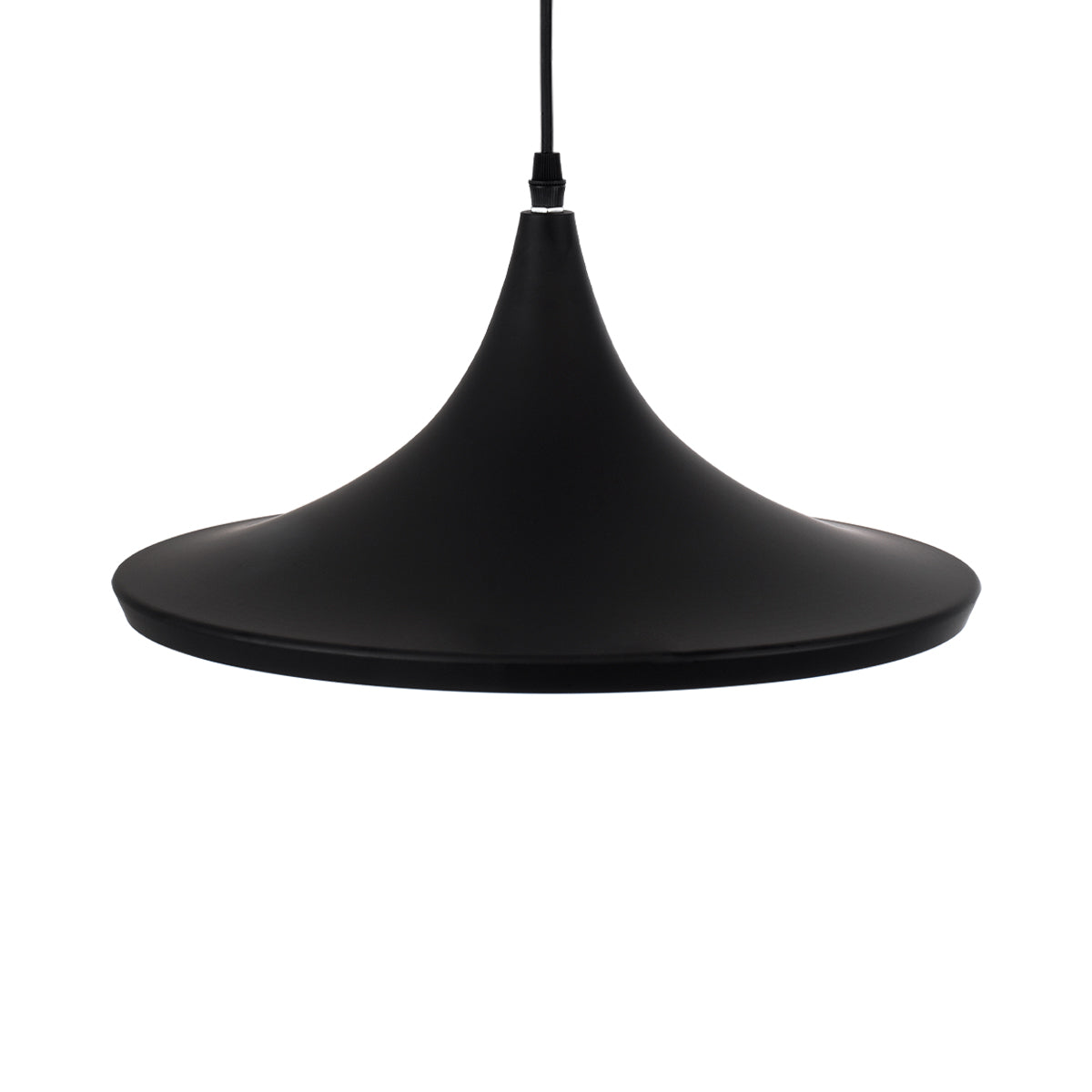 GloboStar® SHANGHAI 01025-B Μοντέρνο Κρεμαστό Φωτιστικό Καμπάνα Μονόφωτο 1 x E27 IP20 Μαύρο & Χρυσό Μέταλλο - Μ37 x Π37 x Υ20cm - ledmania.gr