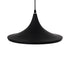 GloboStar® SHANGHAI 01025-B Μοντέρνο Κρεμαστό Φωτιστικό Καμπάνα Μονόφωτο 1 x E27 IP20 Μαύρο & Χρυσό Μέταλλο - Μ37 x Π37 x Υ20cm - ledmania.gr