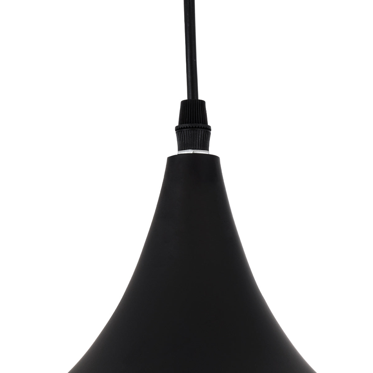 GloboStar® SHANGHAI 01025-B Μοντέρνο Κρεμαστό Φωτιστικό Καμπάνα Μονόφωτο 1 x E27 IP20 Μαύρο & Χρυσό Μέταλλο - Μ37 x Π37 x Υ20cm - ledmania.gr