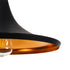 GloboStar® SHANGHAI 01025-B Μοντέρνο Κρεμαστό Φωτιστικό Καμπάνα Μονόφωτο 1 x E27 IP20 Μαύρο & Χρυσό Μέταλλο - Μ37 x Π37 x Υ20cm - ledmania.gr