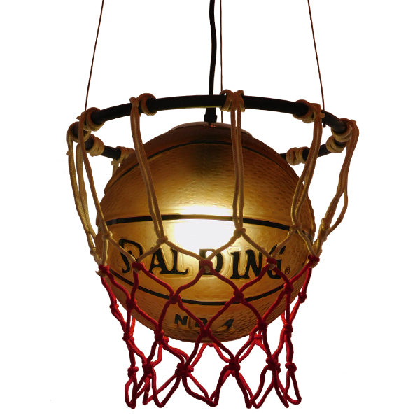 GloboStar® NBA 01027 Μοντέρνο Κρεμαστό Φωτιστικό Μπάλα Μονόφωτο 1 x E27 IP20 Μαύρο Μέταλλο με Πορτοκαλί & Μαύρο Γυαλί - Μ32 x Π32 x Υ58cm - ledmania.gr