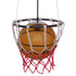 GloboStar® NBA 01027 Μοντέρνο Κρεμαστό Φωτιστικό Μπάλα Μονόφωτο 1 x E27 IP20 Μαύρο Μέταλλο με Πορτοκαλί & Μαύρο Γυαλί - Μ32 x Π32 x Υ58cm - ledmania.gr