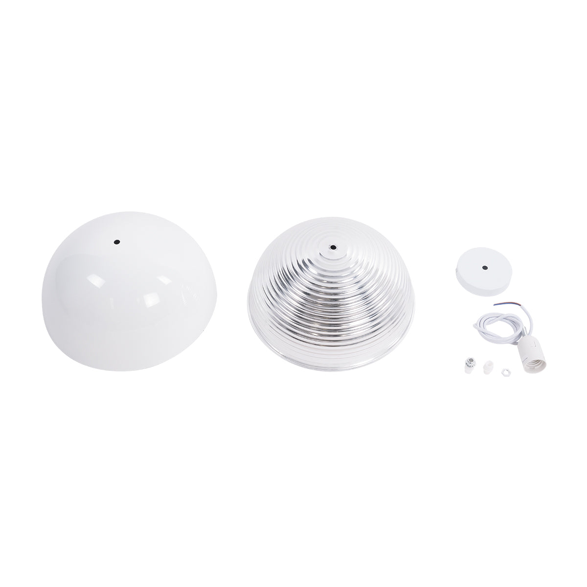 GLOBOSTAR® CHIME 01030 Μοντέρνο Κρεμαστό Φωτιστικό Οροφής με Ντουί 1 x E27 AC 220-240V IP20 - Λευκό - Μ30 x Π30 x Υ16cm