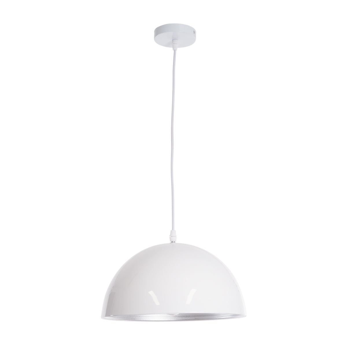 GLOBOSTAR® CHIME 01030 Μοντέρνο Κρεμαστό Φωτιστικό Οροφής με Ντουί 1 x E27 AC 220-240V IP20 - Λευκό - Μ30 x Π30 x Υ16cm