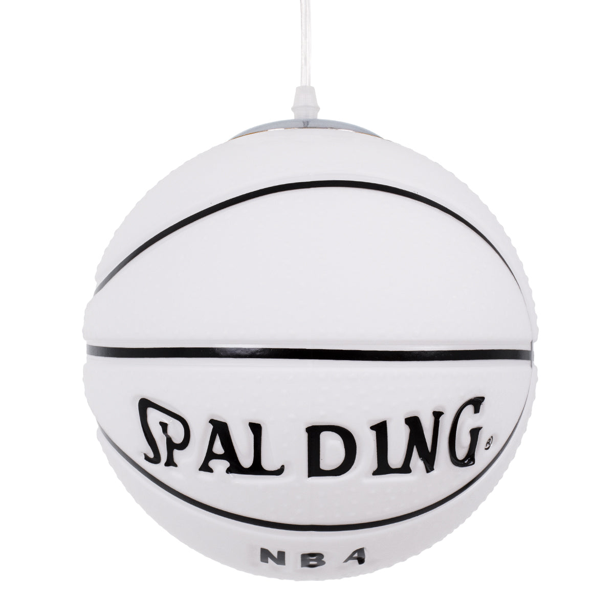 GLOBOSTAR® SPALDING NBA 01031 Παιδικό Κρεμαστό Φωτιστικό Οροφής με Ντουί 1 x E27 AC 220-240V IP20 - Λευκό & Μαύρο - Μ25 x Π25 x Υ25cm - ledmania.gr
