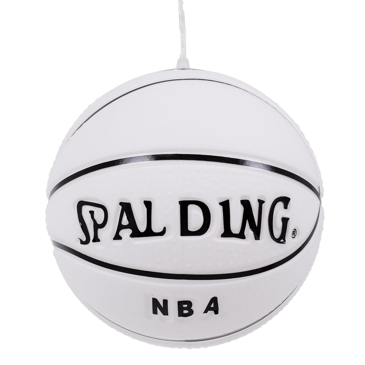 GLOBOSTAR® SPALDING NBA 01031 Παιδικό Κρεμαστό Φωτιστικό Οροφής με Ντουί 1 x E27 AC 220-240V IP20 - Λευκό & Μαύρο - Μ25 x Π25 x Υ25cm - ledmania.gr