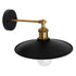 GloboStar® MINIMALL 01039 Vintage Επιτοίχιο Φωτιστικό Απλίκα Μονόφωτο 1 x E27 IP20 Μαύρο & Χρυσό Μέταλλο - Μ22 x Π39 x Υ18cm - ledmania.gr