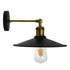 GloboStar® MINIMALL 01039 Vintage Επιτοίχιο Φωτιστικό Απλίκα Μονόφωτο 1 x E27 IP20 Μαύρο & Χρυσό Μέταλλο - Μ22 x Π39 x Υ18cm - ledmania.gr