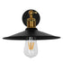 GloboStar® MINIMALL 01039 Vintage Επιτοίχιο Φωτιστικό Απλίκα Μονόφωτο 1 x E27 IP20 Μαύρο & Χρυσό Μέταλλο - Μ22 x Π39 x Υ18cm - ledmania.gr