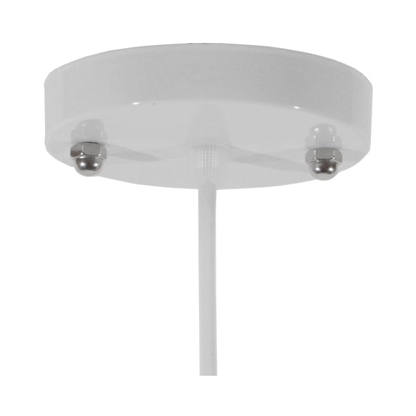 GLOBOSTAR® RAY 01044 Vintage Κρεμαστό Φωτιστικό Οροφής με Ντουί 1 x E27 AC 220-240V IP20 - Λευκό - Μ26 x Π26 x Υ25cm
