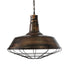 GloboStar® BARN 01045 Vintage Κρεμαστό Φωτιστικό Καμπάνα Μονόφωτο 1 x E27 IP20 Χάλκινο Μέταλλο Μ46 x Π46 x Υ36cm - ledmania.gr