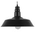 GloboStar® RAY 01049 Vintage Κρεμαστό Φωτιστικό Καμπάνα Μονόφωτο 1 x E27 IP20 Μαύρο Μέταλλο - Μ36 x Π36 x Υ25cm - ledmania.gr