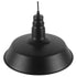 GloboStar® RAY 01049 Vintage Κρεμαστό Φωτιστικό Καμπάνα Μονόφωτο 1 x E27 IP20 Μαύρο Μέταλλο - Μ36 x Π36 x Υ25cm - ledmania.gr