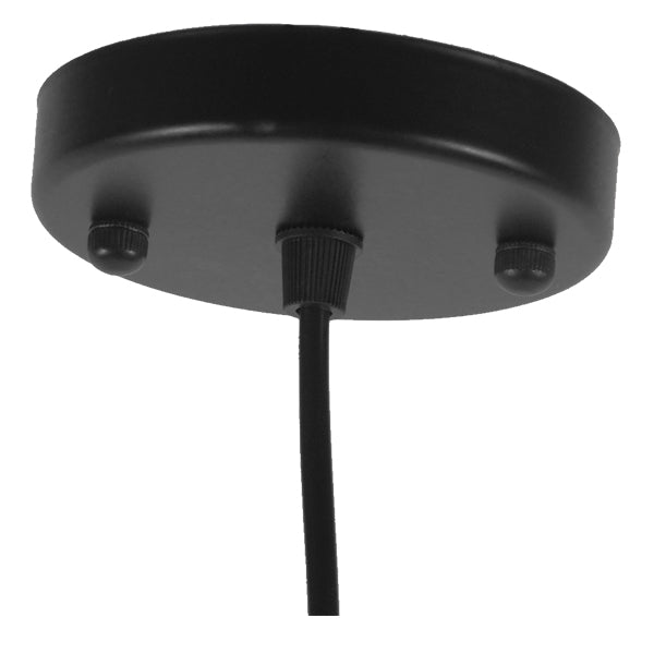 GloboStar® RAY 01049 Vintage Κρεμαστό Φωτιστικό Καμπάνα Μονόφωτο 1 x E27 IP20 Μαύρο Μέταλλο - Μ36 x Π36 x Υ25cm - ledmania.gr