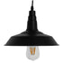 GloboStar® RAY 01050 Vintage Industrial Κρεμαστό Φωτιστικό Οροφής Μονόφωτο 1 x E27 Μαύρο Μεταλλικό Καμπάνα Φ26 x Y25cm - ledmania.gr