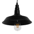 GloboStar® RAY 01050 Vintage Industrial Κρεμαστό Φωτιστικό Οροφής Μονόφωτο 1 x E27 Μαύρο Μεταλλικό Καμπάνα Φ26 x Y25cm - ledmania.gr
