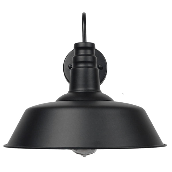 GloboStar® SORD 01053 Vintage Επιτοίχιο Φωτιστικό Απλίκα Μονόφωτο 1 x E27 IP20 Μαύρο Μέταλλο - Μ36 x Π42 x Υ32cm - ledmania.gr