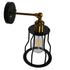 GloboStar® CATEL 01054 Vintage Industrial Φωτιστικό Τοίχου Απλίκα Μονόφωτο Μαύρο Μεταλλικό Πλέγμα Φ15 x Μ26 x Π15 x Υ30cm - ledmania.gr