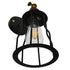 GloboStar® CATEL 01054 Vintage Industrial Φωτιστικό Τοίχου Απλίκα Μονόφωτο Μαύρο Μεταλλικό Πλέγμα Φ15 x Μ26 x Π15 x Υ30cm - ledmania.gr