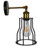 GloboStar® CATEL 01054 Vintage Industrial Φωτιστικό Τοίχου Απλίκα Μονόφωτο Μαύρο Μεταλλικό Πλέγμα Φ15 x Μ26 x Π15 x Υ30cm - ledmania.gr