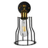 GloboStar® CATEL 01054 Vintage Industrial Φωτιστικό Τοίχου Απλίκα Μονόφωτο Μαύρο Μεταλλικό Πλέγμα Φ15 x Μ26 x Π15 x Υ30cm - ledmania.gr