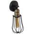 GLOBOSTAR® CATEL 01056 Vintage Φωτιστικό Τοίχου - Απλίκα με Ντουί 1 x E27 AC 220-240V IP20 - Μαύρο & Χρυσό - Μ12 x 15 x Υ32cm - ledmania.gr