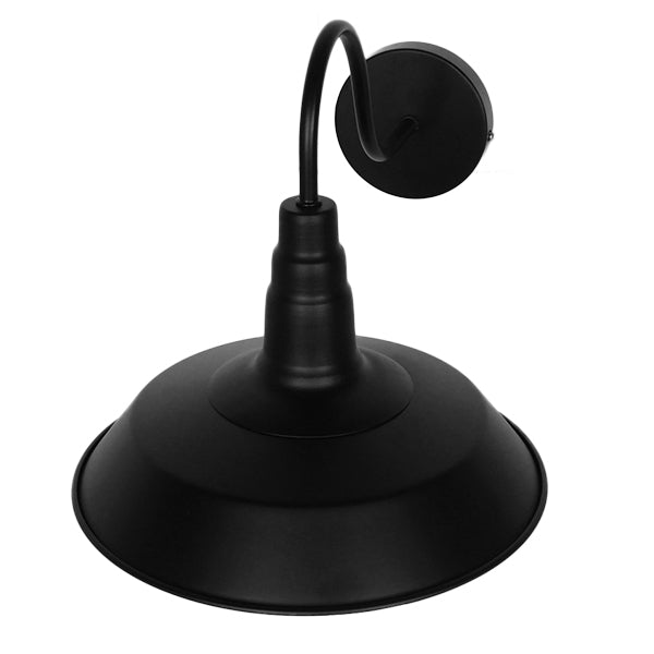 GLOBOSTAR® RAY 01065 Vintage Φωτιστικό Τοίχου - Απλίκα με Ντουί 1 x E27 AC 220-240V IP20 - Μαύρο - Μ26 x Π37 x Υ32cm - ledmania.gr