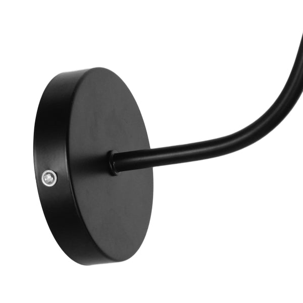 GLOBOSTAR® RAY 01065 Vintage Φωτιστικό Τοίχου - Απλίκα με Ντουί 1 x E27 AC 220-240V IP20 - Μαύρο - Μ26 x Π37 x Υ32cm - ledmania.gr