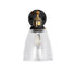 GLOBOSTAR® LYDIA 01071 Vintage Φωτιστικό Τοίχου - Απλίκα με Ντουί 1 x E27 AC 220-240V IP20 - Μαύρο & Χρυσό - Μ14 x Π26 x Υ30cm - ledmania.gr