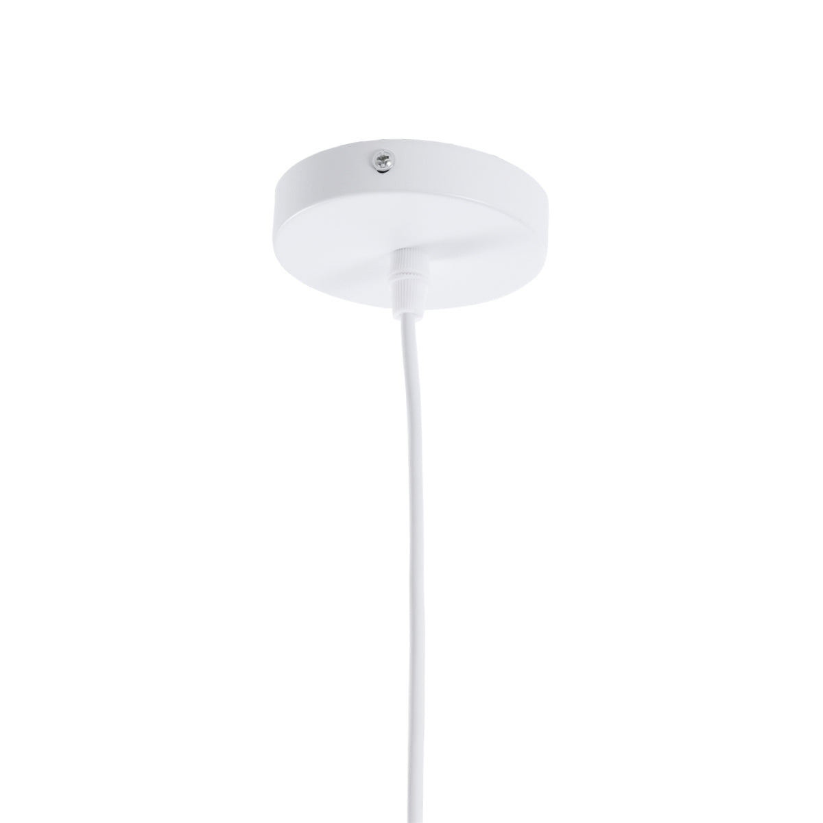 GLOBOSTAR® ANER 01072 Vintage Κρεμαστό Φωτιστικό Οροφής με Ντουί 1 x E27 AC 220-240V IP20 - Λευκό & Χρυσό - Μ27.5 x Π27.5 x Υ19cm