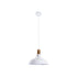 GLOBOSTAR® ANER 01072 Vintage Κρεμαστό Φωτιστικό Οροφής με Ντουί 1 x E27 AC 220-240V IP20 - Λευκό & Χρυσό - Μ27.5 x Π27.5 x Υ19cm