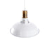 GLOBOSTAR® ANER 01072 Vintage Κρεμαστό Φωτιστικό Οροφής με Ντουί 1 x E27 AC 220-240V IP20 - Λευκό & Χρυσό - Μ27.5 x Π27.5 x Υ19cm
