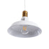 GLOBOSTAR® ANER 01072 Vintage Κρεμαστό Φωτιστικό Οροφής με Ντουί 1 x E27 AC 220-240V IP20 - Λευκό & Χρυσό - Μ27.5 x Π27.5 x Υ19cm