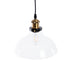 GLOBOSTAR® BINGLEY 01075 Vintage Κρεμαστό Φωτιστικό Οροφής με Ντουί 1 x E27 AC 220-240V IP20 - Διάφανο & Χρυσό - Μ24.5 x Π24.5 x Υ15cm - ledmania.gr