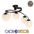 GLOBOSTAR® SELINA 01090 Μοντέρνο Φωτιστικό Οροφής με Ντουί 5 x E27 AC 220-240V IP20 - Μαύρο & Λευκό - Μ63 x Π63 x Υ47cm - ledmania.gr