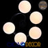 GLOBOSTAR® SELINA 01090 Μοντέρνο Φωτιστικό Οροφής με Ντουί 5 x E27 AC 220-240V IP20 - Μαύρο & Λευκό - Μ63 x Π63 x Υ47cm - ledmania.gr