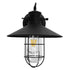 GloboStar® CELL 01118 Vintage Industrial Φωτιστικό Τοίχου Απλίκα Μονόφωτο Μαύρο Μεταλλικό Πλέγμα με Καμπάνα Φ27 x Μ33 x Π27 x Υ33cm - ledmania.gr