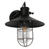 GloboStar® CELL 01118 Vintage Industrial Φωτιστικό Τοίχου Απλίκα Μονόφωτο Μαύρο Μεταλλικό Πλέγμα με Καμπάνα Φ27 x Μ33 x Π27 x Υ33cm - ledmania.gr