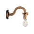 GLOBOSTAR® DAKER 01126 Vintage Φωτιστικό Τοίχου - Απλίκα με Ντουί 1 x E27 AC 220-240V IP20 - Χάλκινο Εφέ Σκουριάς & Μπεζ - Μ10 x Π22 x Υ15cm