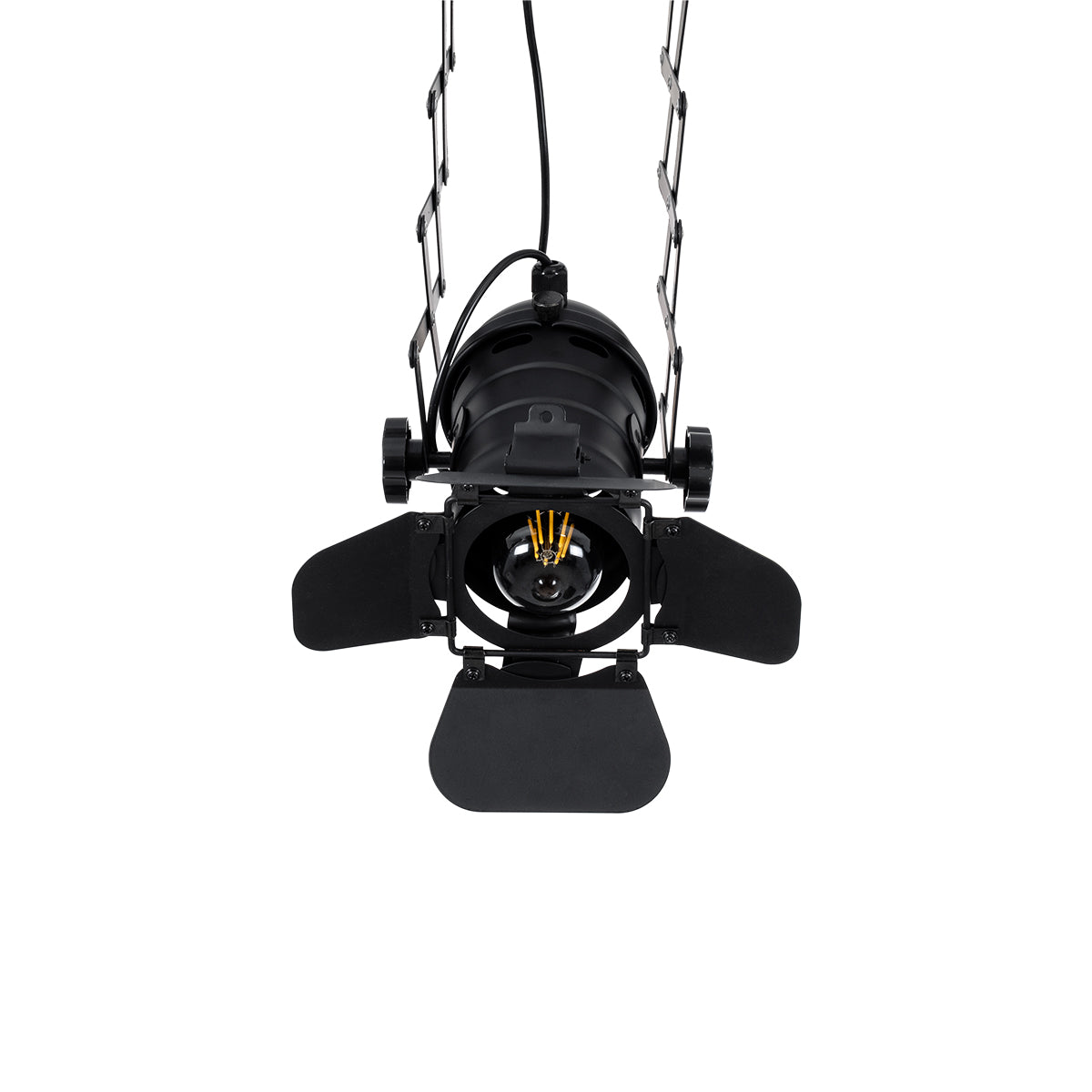 GLOBOSTAR® BROADWAY 01140 Vintage Φωτιστικό Οροφής με Ντουί 1 x E27 AC 220-240V IP20 - Μαύρο - Μ28 x Π25 x Υ100cm