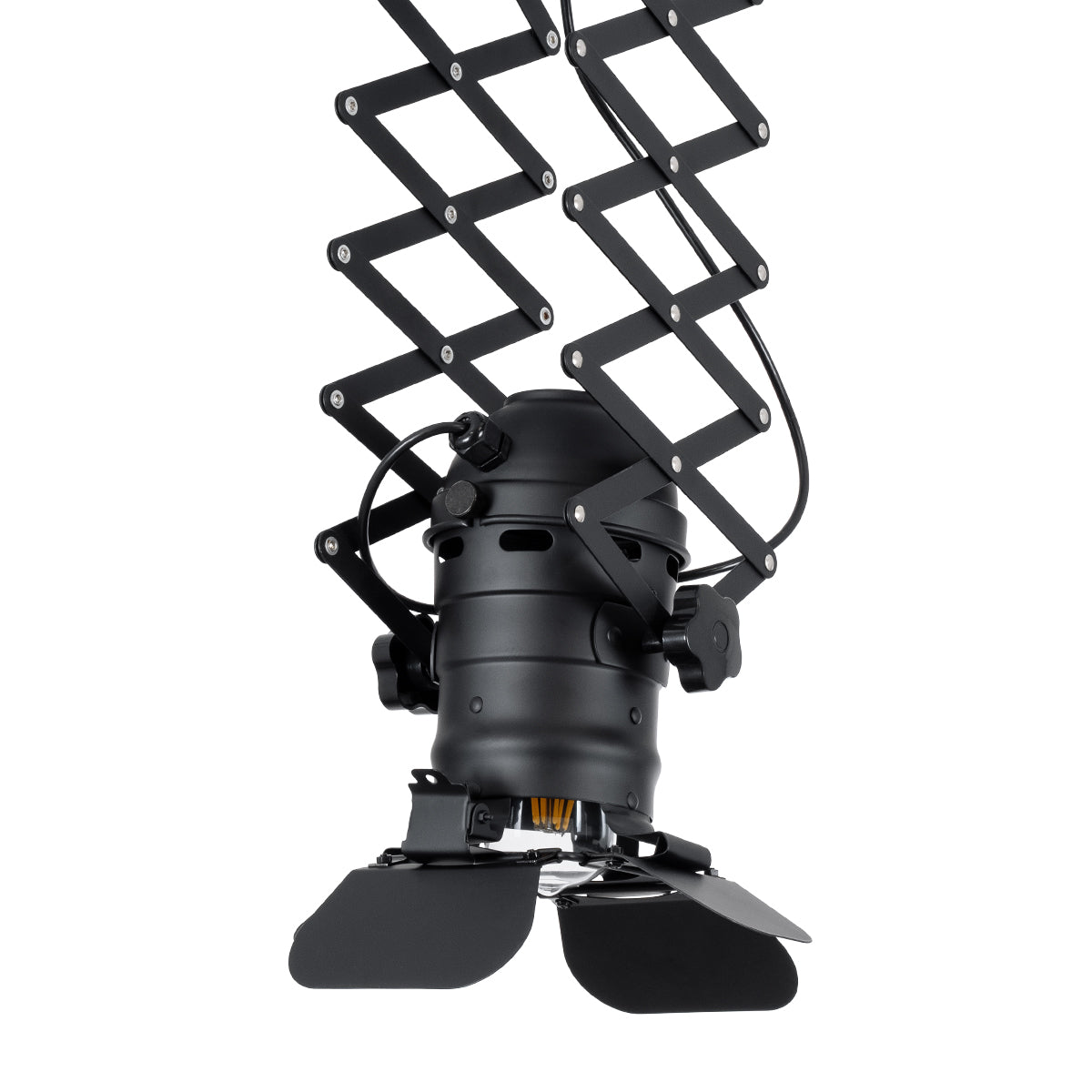 GLOBOSTAR® BROADWAY 01140 Vintage Φωτιστικό Οροφής με Ντουί 1 x E27 AC 220-240V IP20 - Μαύρο - Μ28 x Π25 x Υ100cm