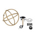 GLOBOSTAR® VITRUVIAN 01141 Boho Κρεμαστό Φωτιστικό Οροφής με Ντουί 4 x E14 AC 220-240V IP20 - Μαύρο & Μπεζ - Μ53 x Π53 x Υ53cm - ledmania.gr