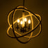 GLOBOSTAR® VITRUVIAN 01141 Boho Κρεμαστό Φωτιστικό Οροφής με Ντουί 4 x E14 AC 220-240V IP20 - Μαύρο & Μπεζ - Μ53 x Π53 x Υ53cm - ledmania.gr