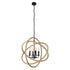 GLOBOSTAR® VITRUVIAN 01141 Boho Κρεμαστό Φωτιστικό Οροφής με Ντουί 4 x E14 AC 220-240V IP20 - Μαύρο & Μπεζ - Μ53 x Π53 x Υ53cm - ledmania.gr