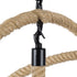 GLOBOSTAR® VITRUVIAN 01141 Boho Κρεμαστό Φωτιστικό Οροφής με Ντουί 4 x E14 AC 220-240V IP20 - Μαύρο & Μπεζ - Μ53 x Π53 x Υ53cm - ledmania.gr