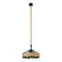 GLOBOSTAR® SAHARA 01146 Boho Κρεμαστό Φωτιστικό Οροφής με Ντουί 1 x E27 AC 220-240V IP20 - Μπεζ & Μαύρο - Μ31 x Π31 x Υ14cm - ledmania.gr