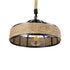 GLOBOSTAR® SAHARA 01146 Boho Κρεμαστό Φωτιστικό Οροφής με Ντουί 1 x E27 AC 220-240V IP20 - Μπεζ & Μαύρο - Μ31 x Π31 x Υ14cm - ledmania.gr