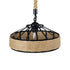 GLOBOSTAR® SAHARA 01146 Boho Κρεμαστό Φωτιστικό Οροφής με Ντουί 1 x E27 AC 220-240V IP20 - Μπεζ & Μαύρο - Μ31 x Π31 x Υ14cm - ledmania.gr