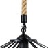 GLOBOSTAR® SAHARA 01146 Boho Κρεμαστό Φωτιστικό Οροφής με Ντουί 1 x E27 AC 220-240V IP20 - Μπεζ & Μαύρο - Μ31 x Π31 x Υ14cm - ledmania.gr